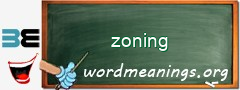 WordMeaning blackboard for zoning